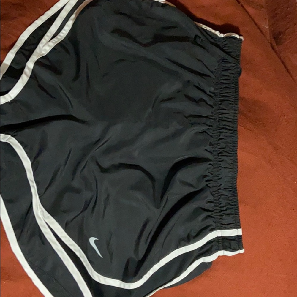 Nike Black Athletic Shorts with White Trim